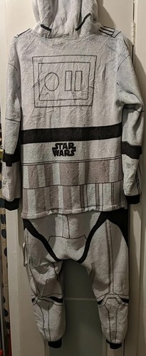 Star Wars Stormtrooper Hooded Pajama All In One Bodysuit Length 122cm Age 9-10 - Picture 4 of 11