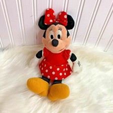 Minnie Mouse Red Dress Disney 11" tall Stuffed Plush Animal Toy
