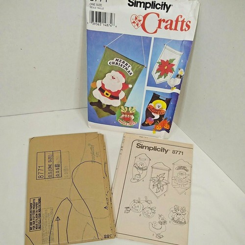 Simplicity 8771 Holiday Wall Hangings New Sewing Pattern  - Picture 3 of 3