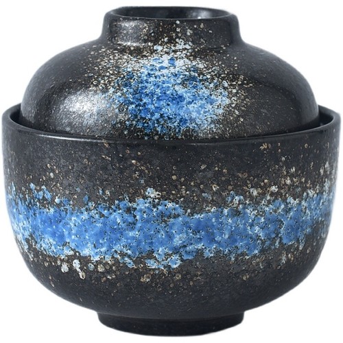Zuppiera giapponese riso ciotola con coperchio sushi gnocco condimento ciotola ceramica stampata - Foto 15 di 27
