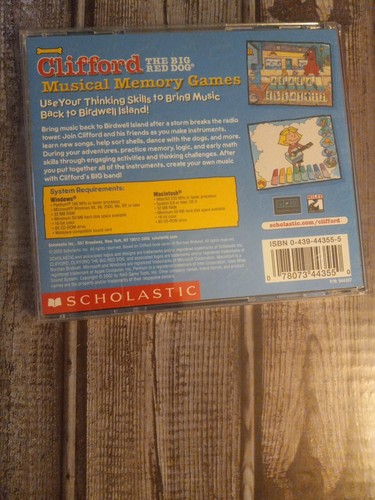 Scholastic Clifford Der große rote Hund musikalisches Memory-Spiel (PC 2002) PBS Kinder - Bild 3 von 3