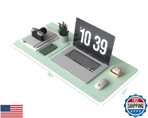 RENMTURE PU Mouse Pad, Faux Leather Large Desk Pad, Home Work Office Accessor - Afbeelding 2 van 5