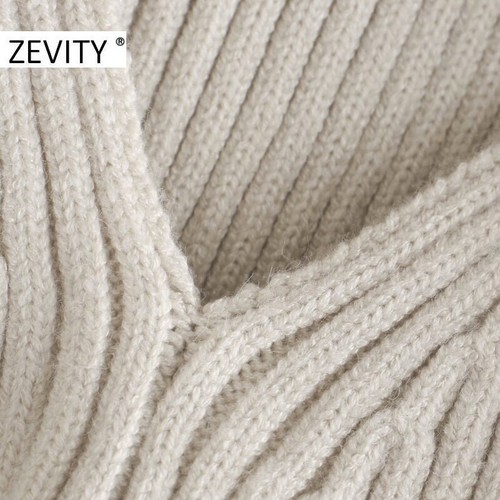 Neu Damen Rollkragen Langarm Strickpullover Damen Design Top - Bild 8 von 18