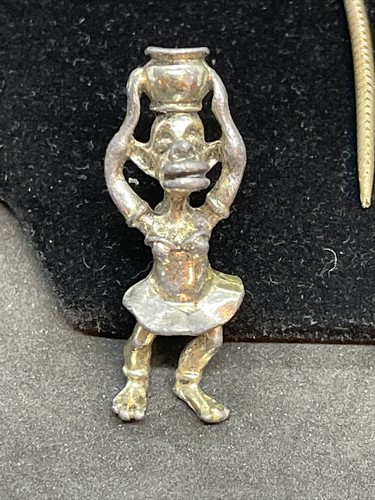 Reed & Barton Damascene Stick Pin Egyptian Cat Green Eyes Tail Polo Horse Tribal - Picture 8 of 11