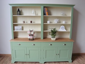 New Solid Pine Oak 7ft Painted Welsh Dresser In Any F B Colour