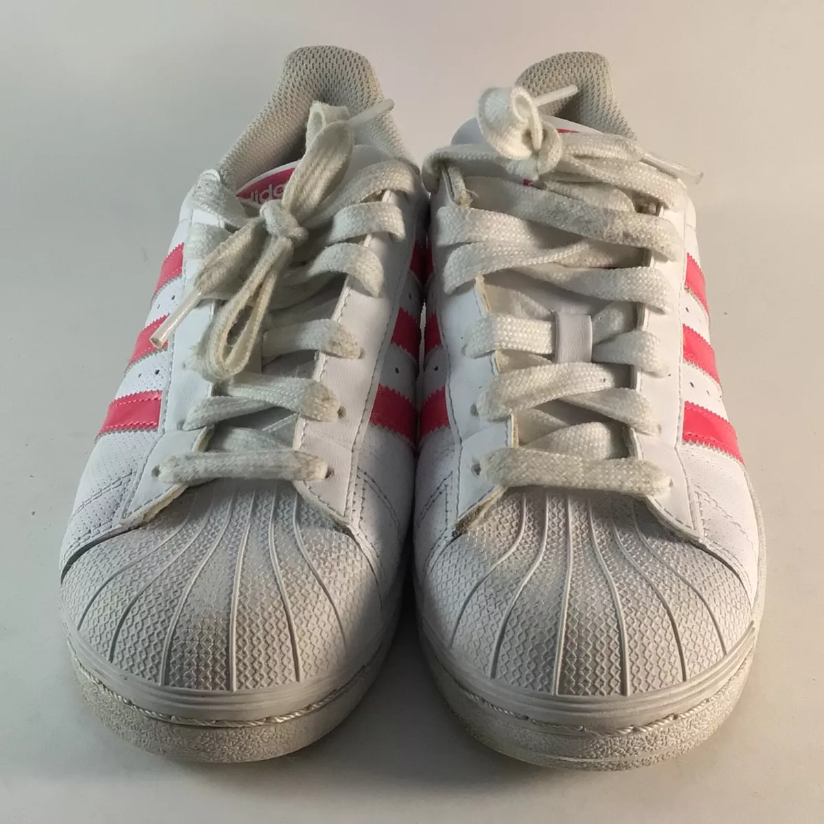 Adidas superstar ortholite lace up shoes white pink size mens 5 womens 6 DB1210