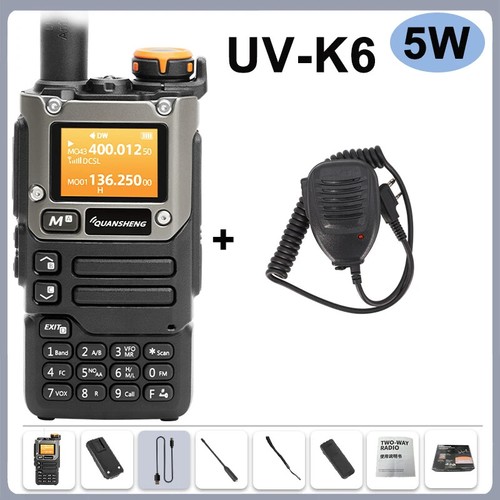 Do Quansheng UV-K6 Walkie Talkie 5W Air Band Radio UHF VHF DTMF FM Scrambler US - Zdjęcie 30 z 47