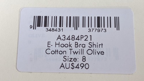 DION LEE E- HOOK BRA SHIRT Olive Size 8 AUS $490rrp - Picture 4 of 5