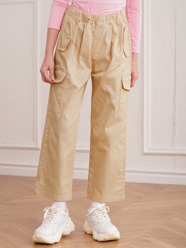 Kids Girls Cargo Jogger Pants Casual Elastic Sport Trousers Hip Hop Dancewear - Picture 59 of 80