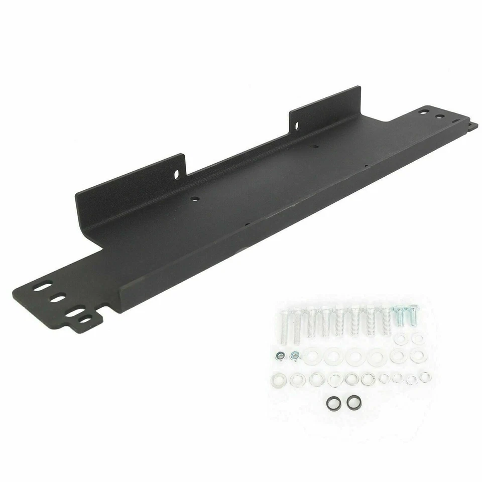 Compatível com 1987-2006 Jeep Wrangler TJ YJ -12000 lb capacidade placa de montagem guincho preto - Imagem 3 de 4