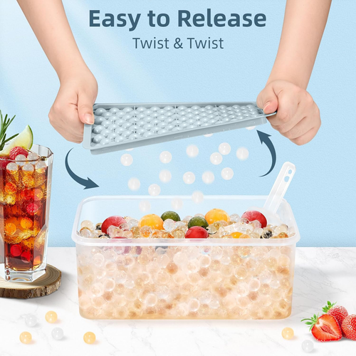 Mini Ice Cube Trays 104 PCS Small Crushed Ice Tray for Drinks 4 Pack - Picture 2 of 12