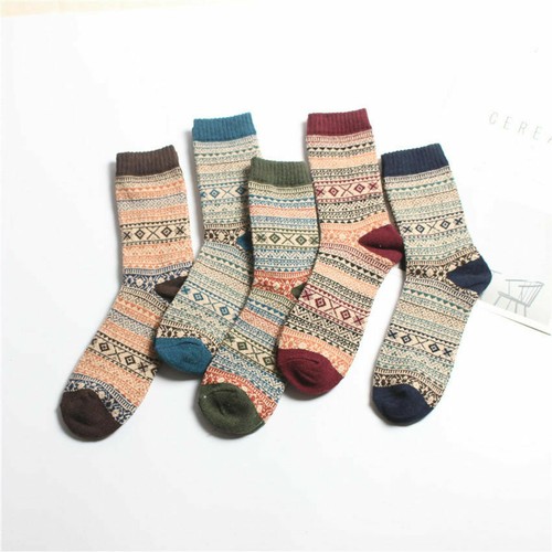 5 Paar Herren Damen Wollmischung Kaschmir Socken warm dick lässig Thermo weich Socken - Bild 68 von 86
