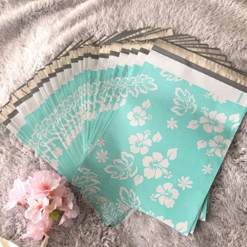 30 Variety Design Printed Poly Mailers Shipping Envelopes Bags Aloha Mint Pink - Picture 3 of 3