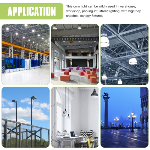 277-480V 120W LED Corn Light Industrial Commercial High Bay Corn Bulb Lamp 5000K - Picture 9 of 10