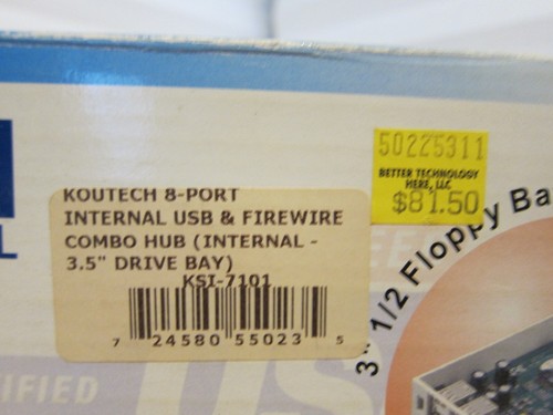 Koutech 8 ports USB 1.1 & Firewire 1394 moyeu combo interne 3,5 pouces baie de lecteur - 2 de 2 - Photo 10/13