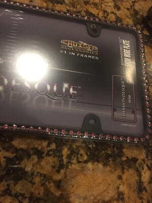 Cruiser Accessories License Plate Frame Diamondesque Pink And