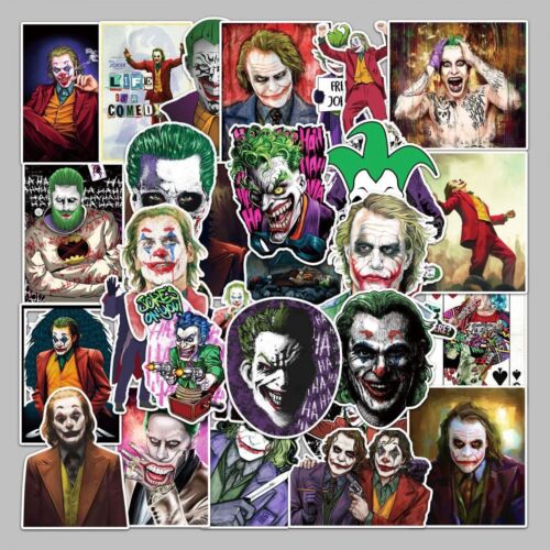 50 pièces pack d'autocollants DC BATMAN JOKER vinyle pour ordinateur portable casque téléphone bagages autocollant CADEAU - Photo 1 sur 6