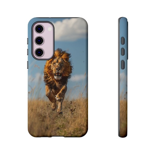 For iPhone / Galaxy / Pixel | Phone-Ink Case - Lion in Africa Savanah Leaping - 第 126/173 張圖片