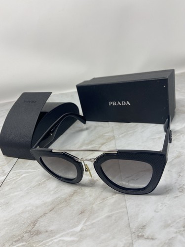 Prada Sonnenbrille schwarz Cinema Saffiano Leder PR14SS SPR 14S 1AB-0A7 151124