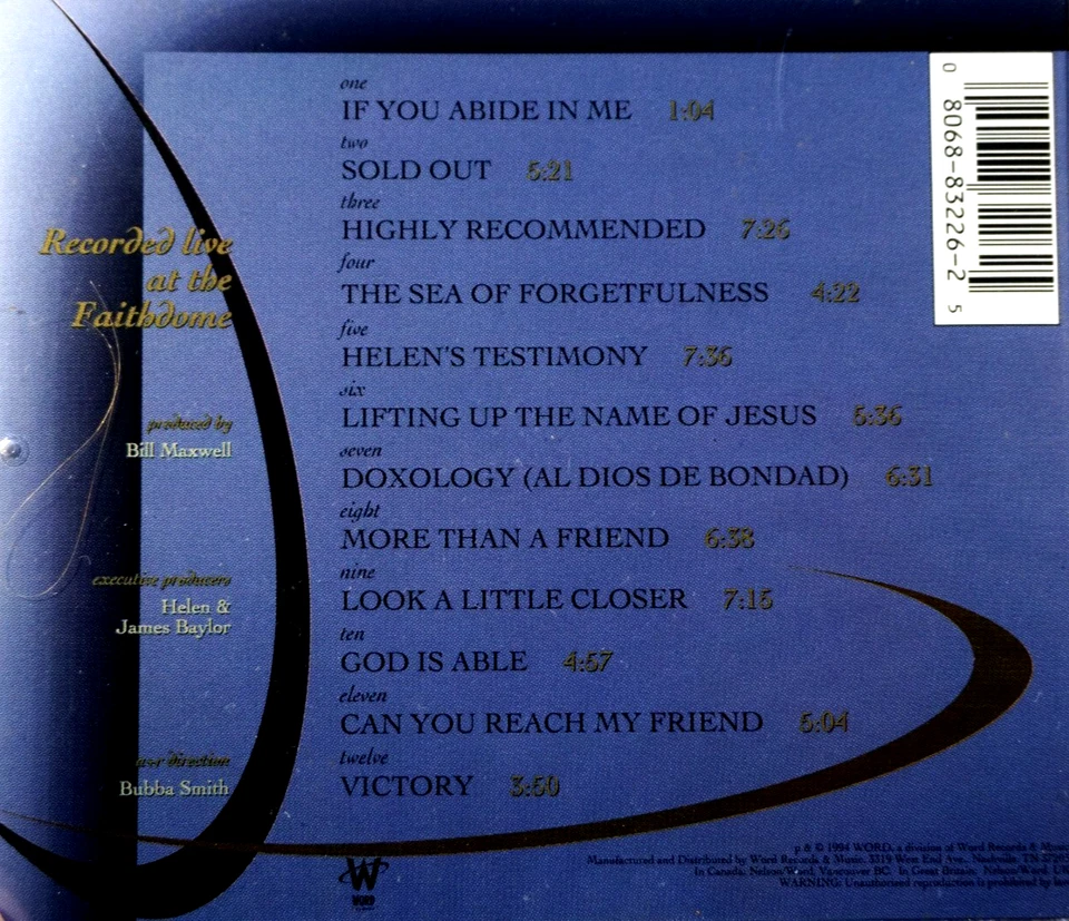 Helen Baylor - The Live Experience - CD, VG - Image 2 of 2