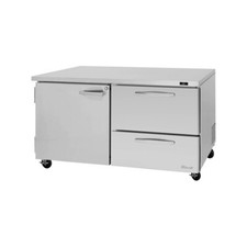 Turbo Air PUR-60-D2R(L)-N 60" 2-Section Undercounter Refrigerator w/ 2 Doors,...