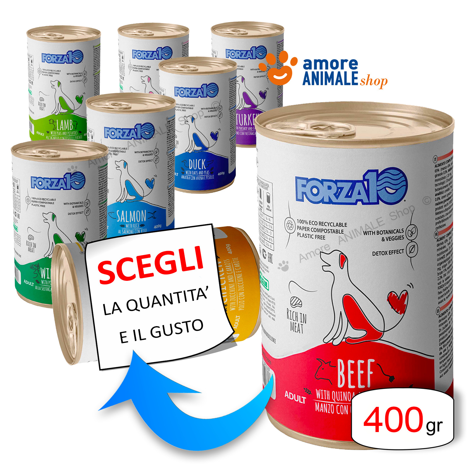 Forza10 Perro Maintenance→ Latas De 400 Gr - Sabores a Elegir - Húmedo Para