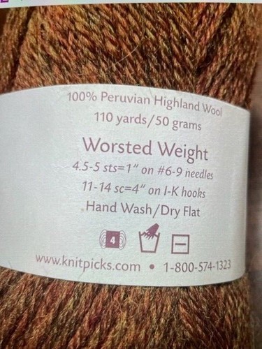 Knit Picks yarn WOOL OF THE ANDES Peruvian Highland Wool - 110yd / 50g - Picture 12 of 13