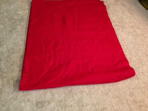vintsage felt red material 253 in. cotton - Picture 2 of 5
