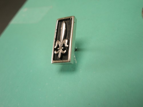 Fleur de Lis Boy Scouts BSA Vintage SWANK Lapel Pin Tie Tack saints logo t48 - Picture 4 of 5