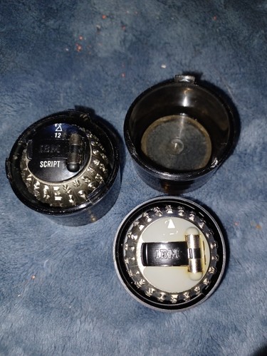 IBM Typewriter Font Ball w/Case LOT- COURIER & SCRIPT  - Picture 1 of 5