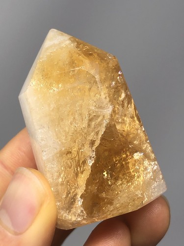 Common Citrine Tower Polished Point 2.2oz Reiki Crystal Abundance Prosperity N22 - Picture 2 of 12