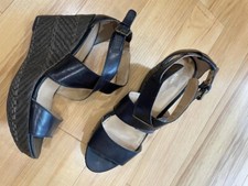 Nine West Emily Leather Wedge Sandals