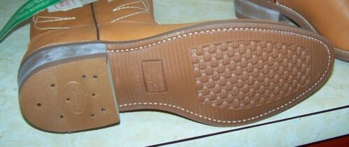 Double H Men's STEEL TOE Vintage Tan Leather Western Work Farm Boot #1501 7EE - Picture 3 of 4