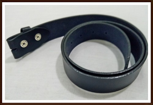 Cinturino da cintura in vera pelle a scatto marrone e nero largo 1,5" in pelle unica - Foto 5 di 18