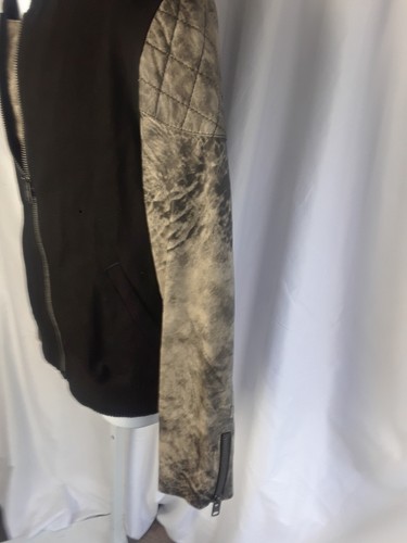Giacca Bolongaro Trevor Varsity Xl NUOVA nera design manica speciale pelle hm - Foto 3 di 10