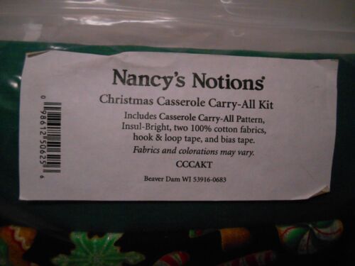 Indygo Junction Casserole Carry-All Quilt Pattern Fabric Notions Kit CHRISTMAS - Picture 3 of 5