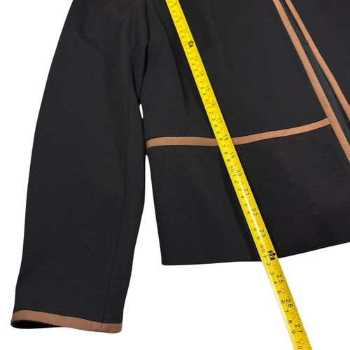 Neu mit Etikett Talbots schwarzer Blazer Gr. 16 italienischer Stoff vorne offen maßgeschneidert Karriere Büro - Bild 9 von 11