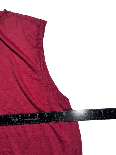 COLECCIÓN BOBBY JONES Suéter Chaleco Hombres Talla XXL Papaya Cuello en V Seda Cachemira - Imagen 5 de 6