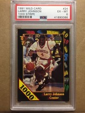 PSA 6 1991 WILD CARD LARRY GRANDMAMA JOHNSON 1000 STRIPE Rookie RC POP 1 1/1 Ssp