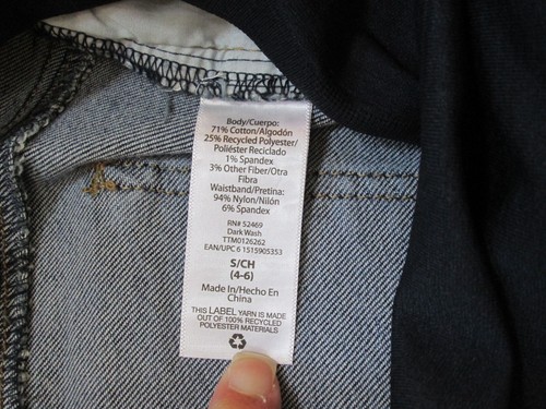 Nuevos con etiquetas Pantalones Cortos de Jean Time and Tru Maternity Bermuda Para Mujer S 4-6 Envejecido 74-26492 - Imagen 4 de 5