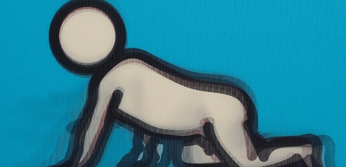 Tarjeta postal de movimiento 3D lenticular Julian Opie 'Dino (Baby) Crawling', 2012 **NUEVA** - Imagen 23 de 24