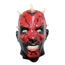 Star Wars Cosplay Darth Maul Latex Mask costume Halloween Party clearance