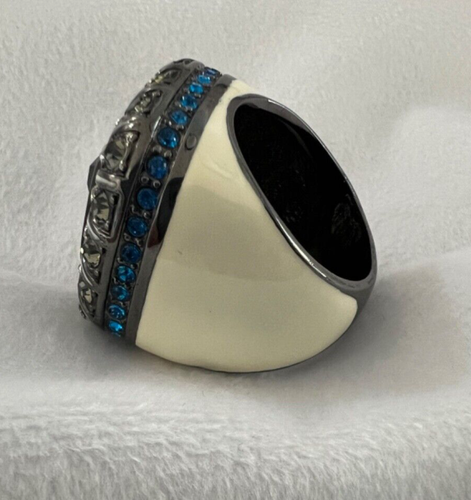 Vintage Designer Princess Amanda Borghese Cocktail Signet Ring Size 7~Stunning! - Picture 8 of 16