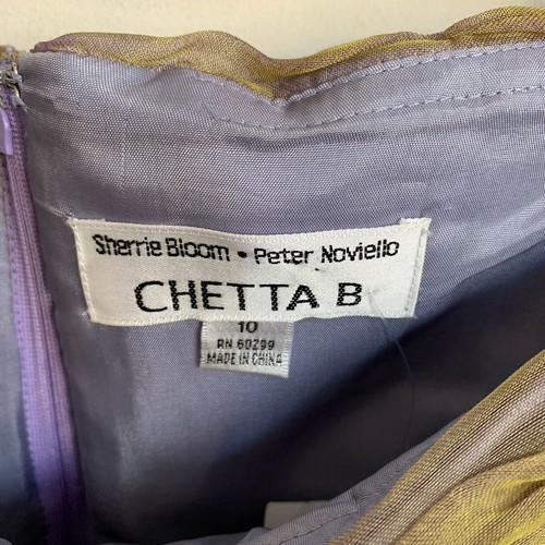 Chetta B Abendtop oliv schillernd schulterfrei plissee kurz geschnittener Reißverschluss gefüttert 10 NEU - Bild 7 von 7