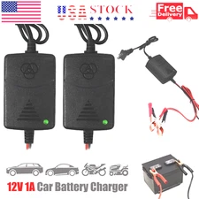 2PCS Car Battery Charger Maintainer 12V Trickle RV for Truck Motorcycle ATV Auto