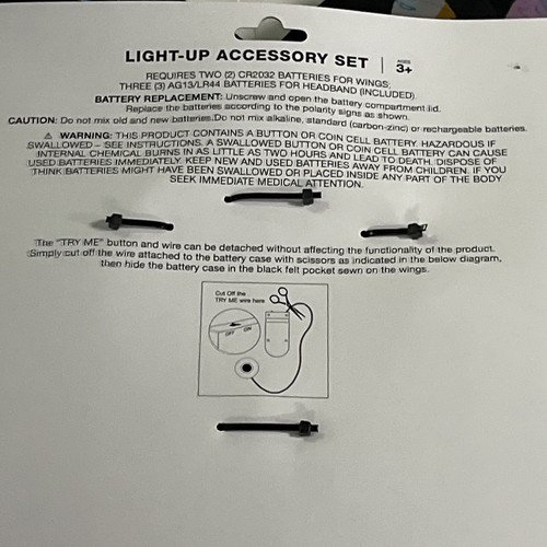 Fee Kostüm Zubehör Set Kostüm leuchtende Flügel Stirnband Fee Grunge Cosplay - Bild 9 von 9