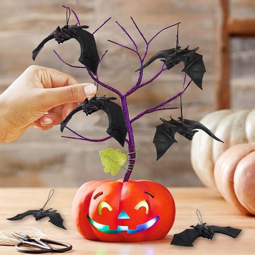 Halloween Hanging Decoration Black Rubber Bat Party Backdrop Festival DIY - Picture 4 of 12