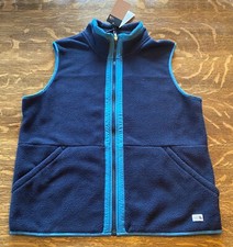 NWT  99 The North Face Full Zip XL Blue Fleece Vest Jacket Ski Carbondale 292