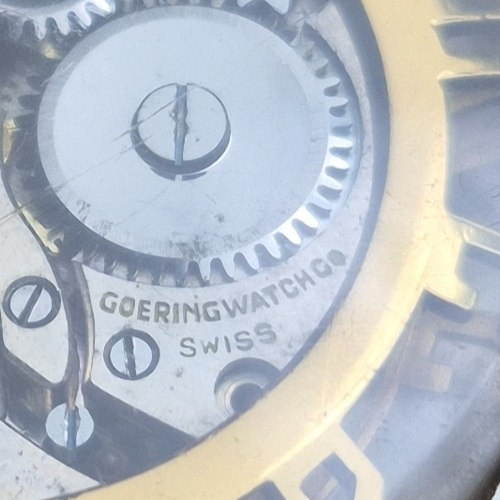 Goering Watch Company Pocket Watch Swiss 17 Jewels Unadjusted Gold Toned Working - Picture 2 of 18