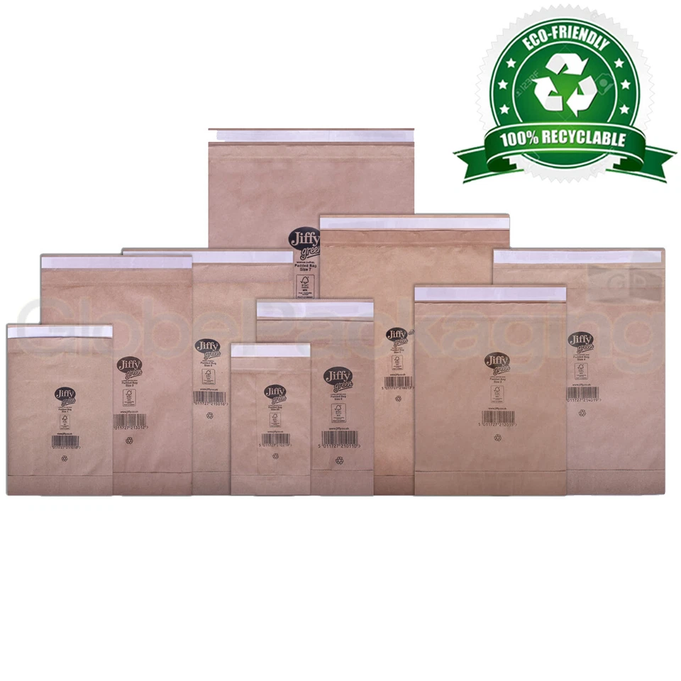 JIFFY GREEN Heavy Duty Padded Bags Envelopes Eco-Friendly Mailers *ALL SIZES* - image 3 of 4